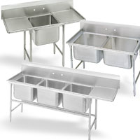 Deep Drawn Compartment NSF Sinks