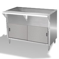 Cold Pan Tables with Solid Base
