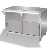 Cold Pan Tables with Solid Base
