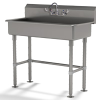 Multiwash Sink With Faucet ADA Compliant