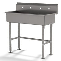 Free Standing Multiwash Sink Manual Operated
