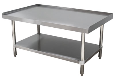Advance Tabco MT-MS-300 Mixer Table, mobile, 30W x 30D x 28H 14/304  stainless steel top, stainless steel base, aluminum pan rack with 2  spacing, pan